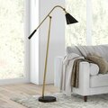 Henn & Hart Vidal Two-Tone Brass & Matte Black Floor Lamp FL0420